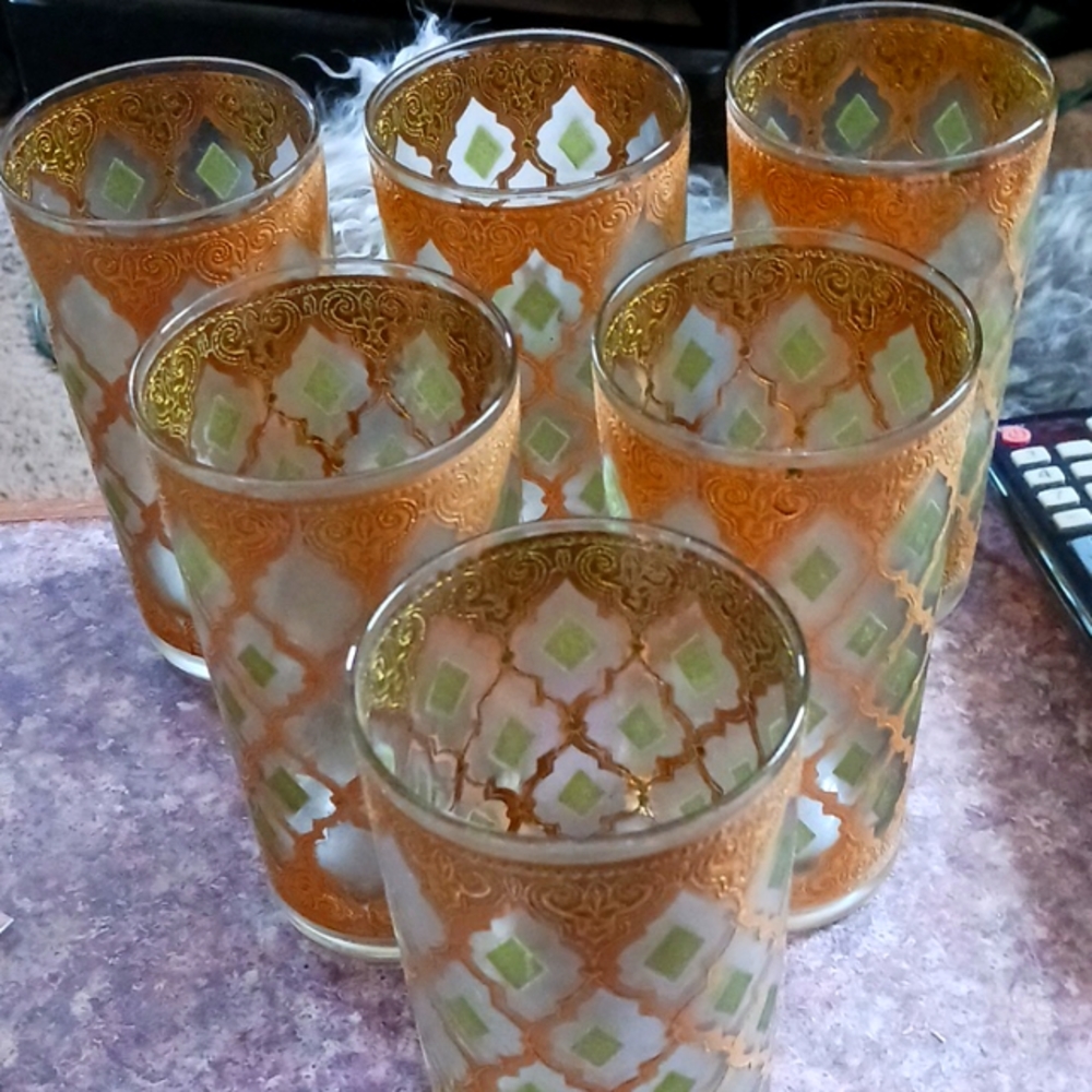1960s highball 24k glasses